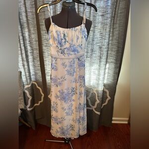 Midi Blue and White floral dress